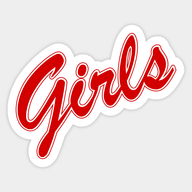 FRIENDS shirt design - "Girls" Sweater (Red, Monica) Sticker by stickerfule